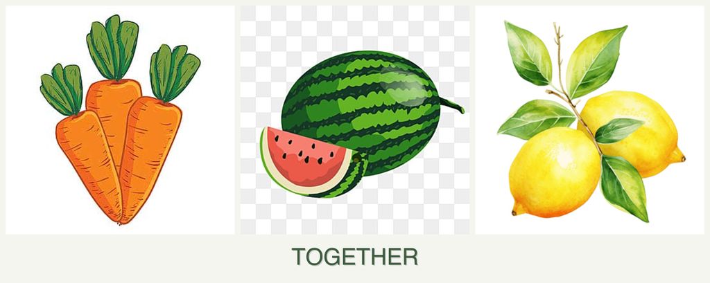 Can you plant carrots, melons and lemons together?