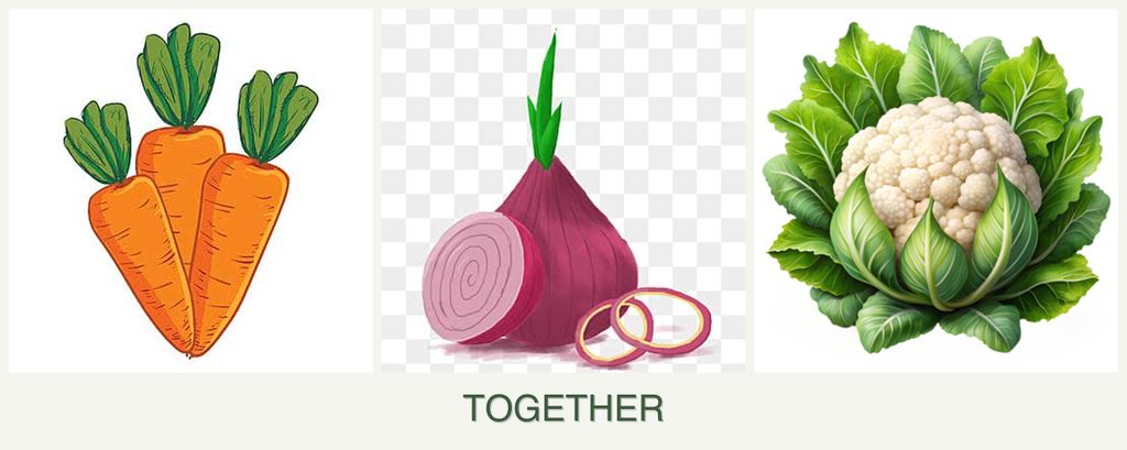 Can you plant carrots, onions and cauliflower together?