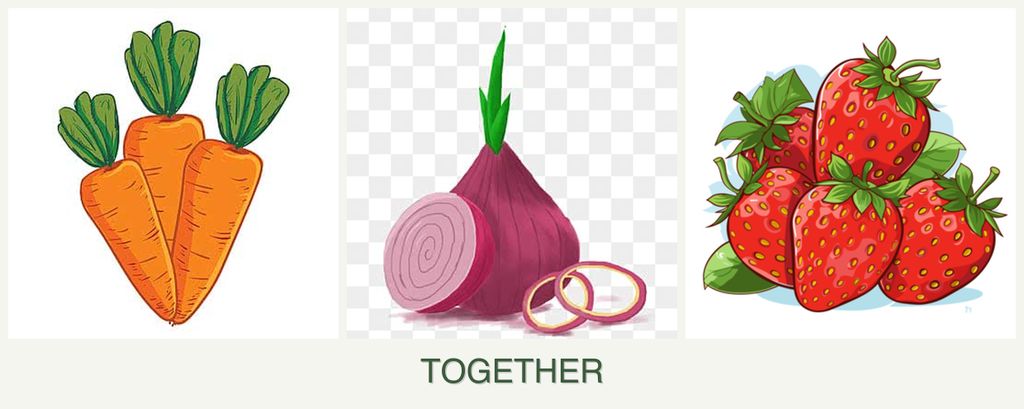 Can you plant carrots, onions and strawberries together?