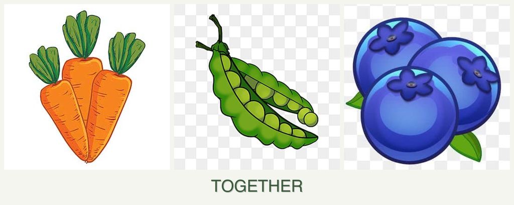 Can you plant carrots, peas and blueberries together?