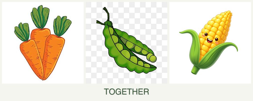 Can you plant carrots, peas and corn together?