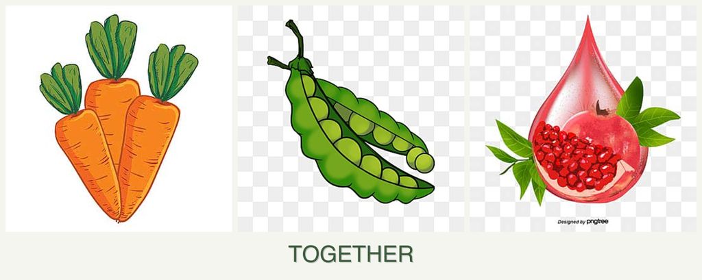 Can you plant carrots, peas and pomegranates together?