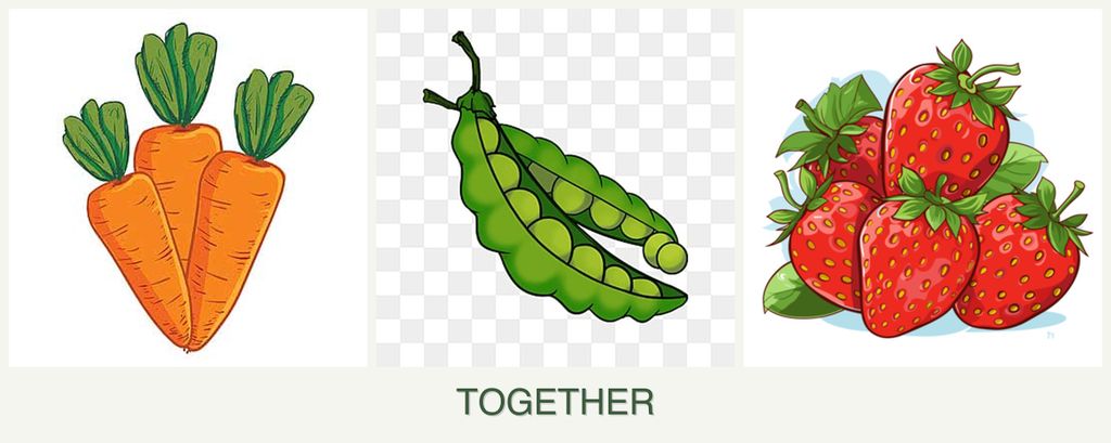 Can you plant carrots, peas and strawberries together?