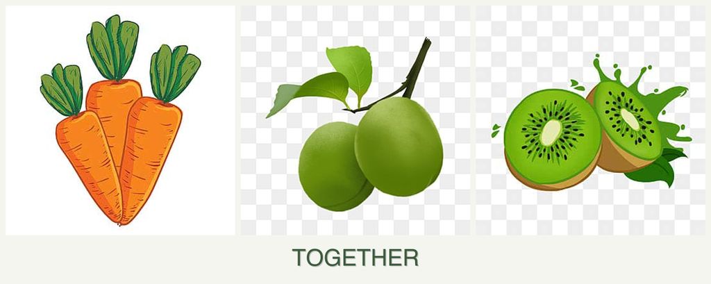 Can you plant carrots, plums and kiwi together?