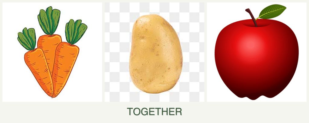 Can you plant carrots, potatoes and apples together?