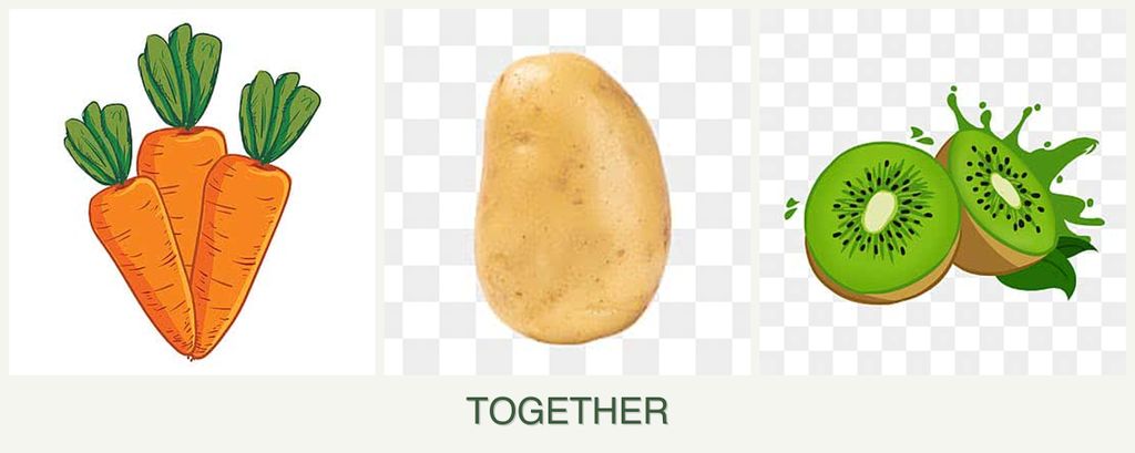 Can you plant carrots, potatoes and kiwi together?