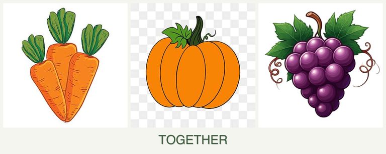 Can you plant carrots, pumpkin and grapes together?