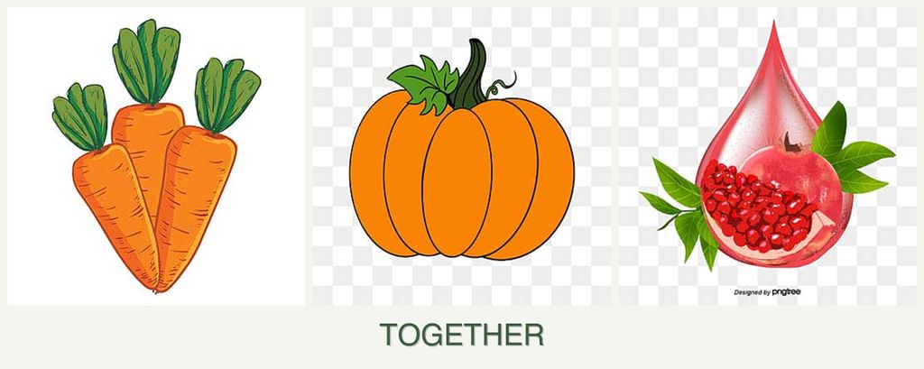 Can you plant carrots, pumpkin and pomegranates together?
