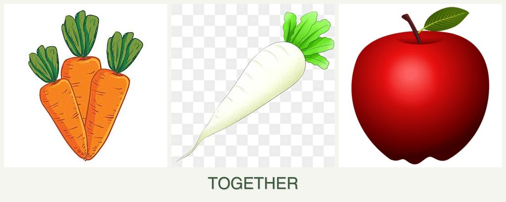 Can you plant carrots, radishes and apples together?