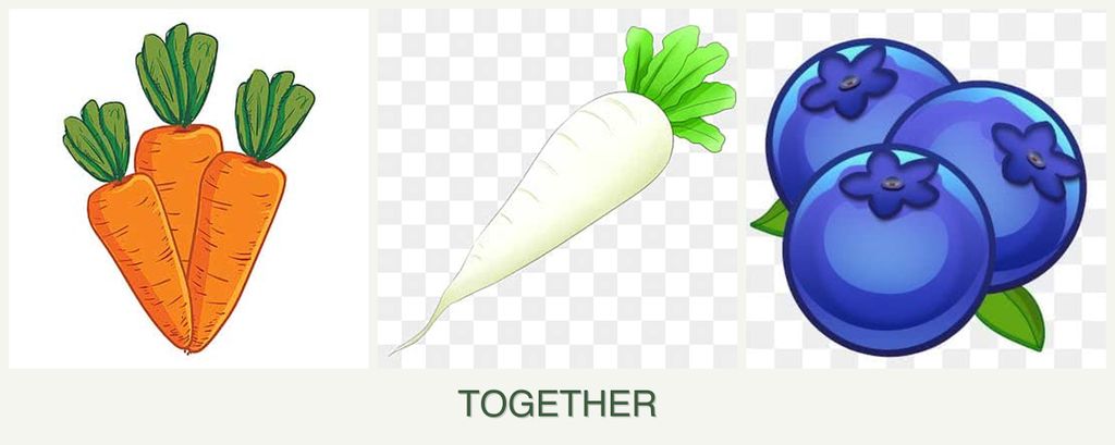 Can you plant carrots, radishes and blueberries together?