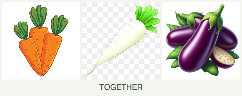 Can you plant carrots, radishes and eggplant together?