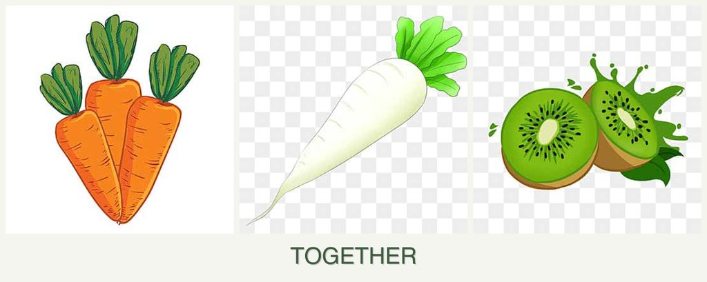 Can you plant carrots, radishes and kiwi together?