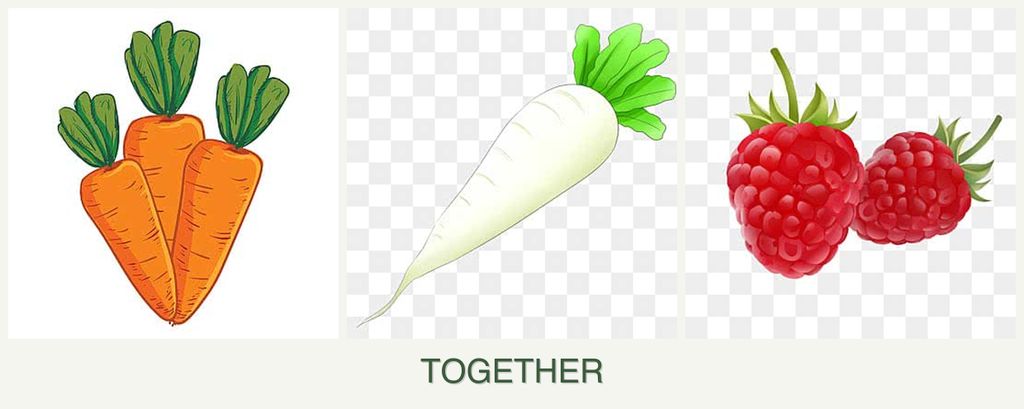 Can you plant carrots, radishes and raspberries together?