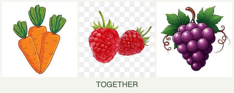 Can you plant carrots, raspberries and grapes together?
