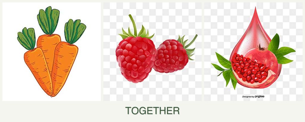 Can you plant carrots, raspberries and pomegranates together?