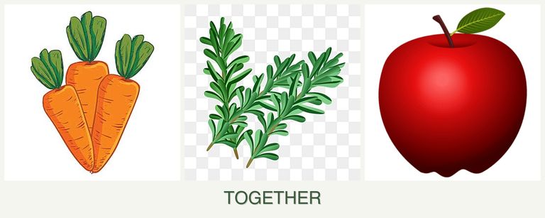 Can you plant carrots, rosemary and apples together?