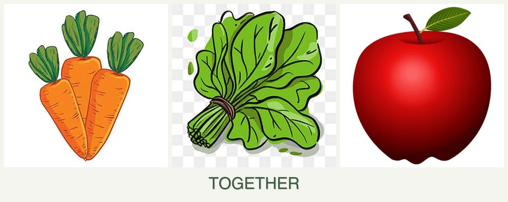 Can you plant carrots, spinach and apples together?