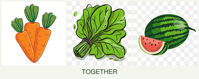 Can you plant carrots, spinach and melons together?