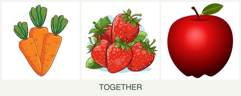 Can you plant carrots, strawberries and apples together?