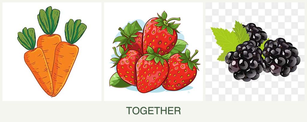 Can you plant carrots, strawberries and blackberries together?