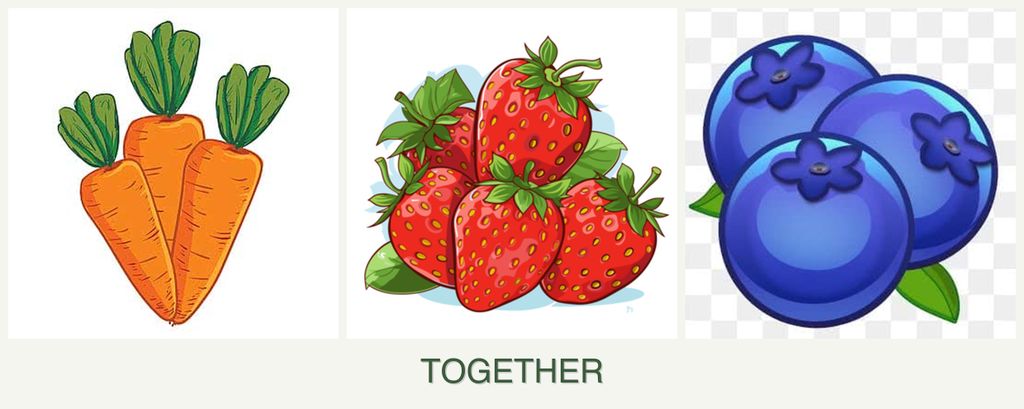 Can you plant carrots, strawberries and blueberries together?