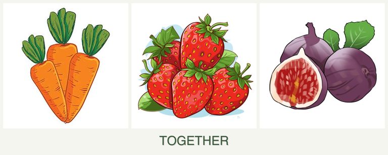 Can you plant carrots, strawberries and figs together?