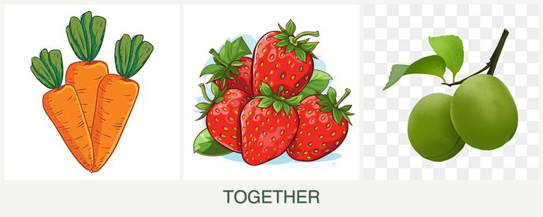 Can you plant carrots, strawberries and plums together?