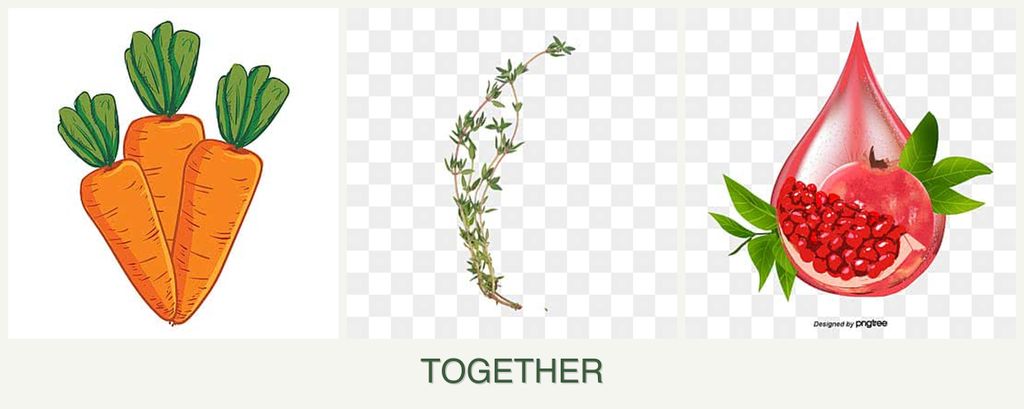 Can you plant carrots, thyme and pomegranates together?