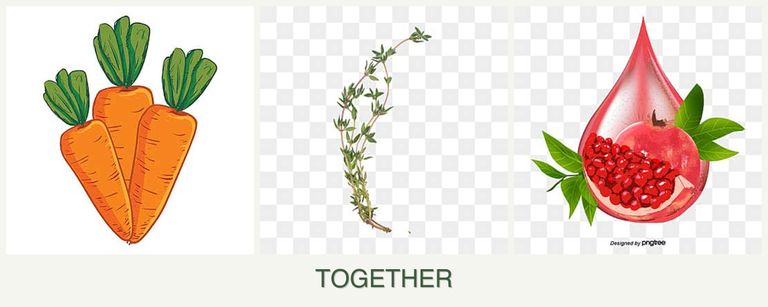 Can you plant carrots, thyme and pomegranates together?