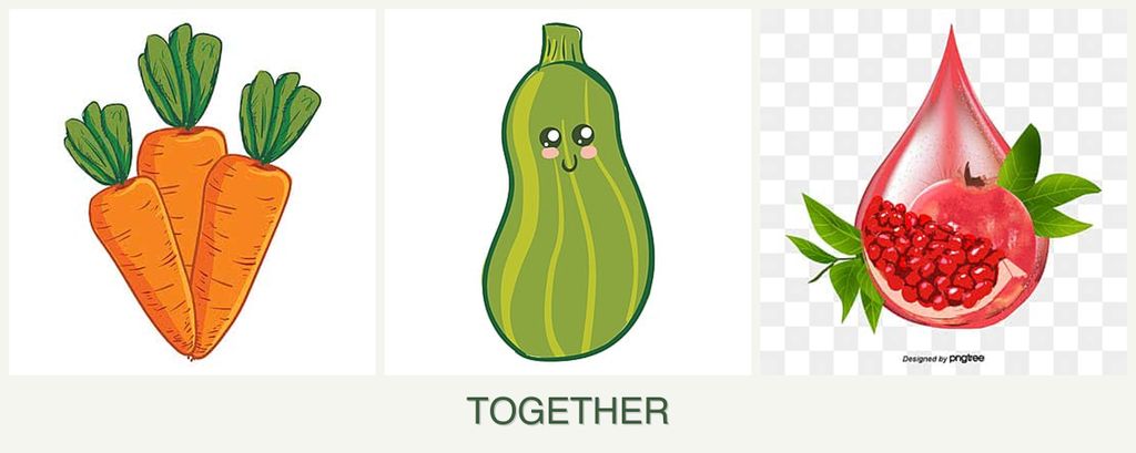 Can you plant carrots, zucchini and pomegranates together?