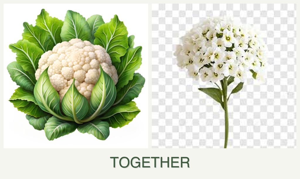 Can you plant cauliflower and alyssum together?