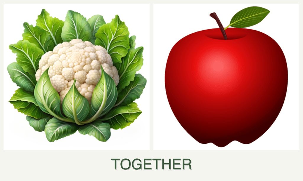 Can you plant cauliflower and apples together?