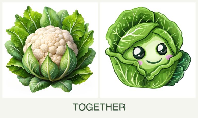 Can you plant cauliflower and cabbage together?