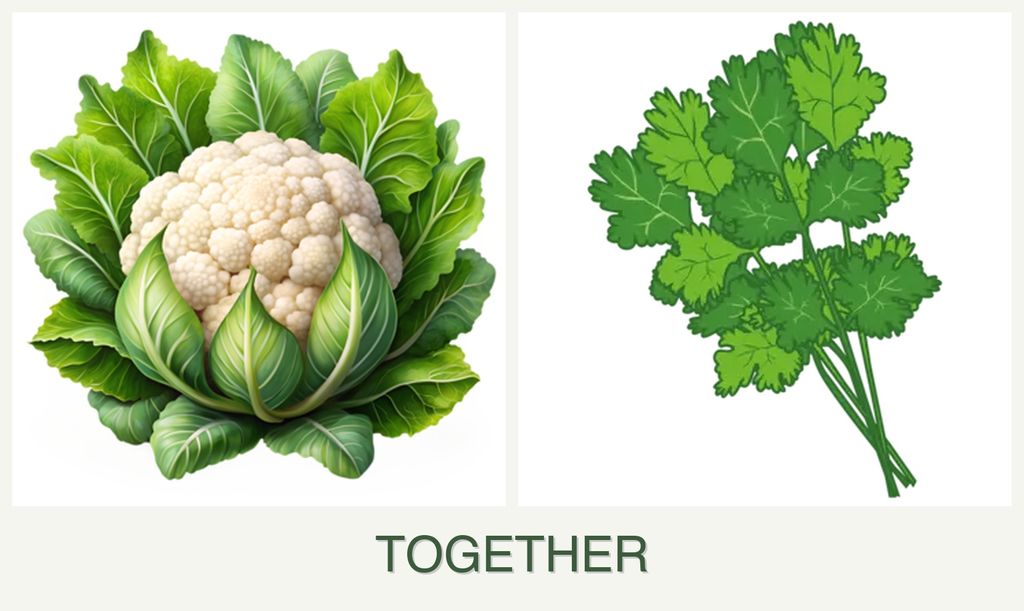 Can you plant cauliflower and cilantro together?
