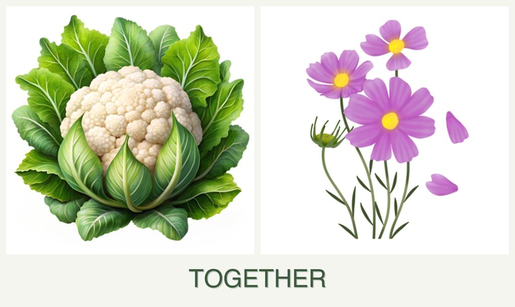 Can you plant cauliflower and cosmos together?