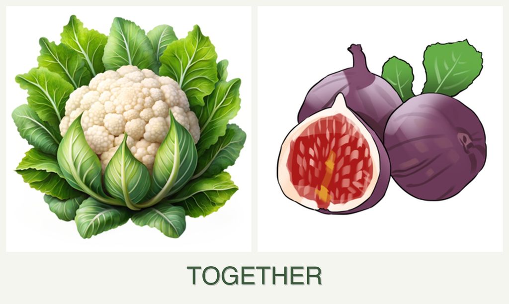 Can you plant cauliflower and figs together?