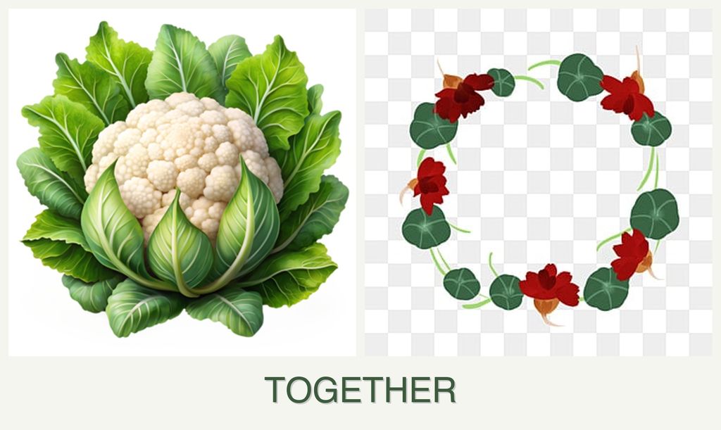 Can you plant cauliflower and nasturtiums together?