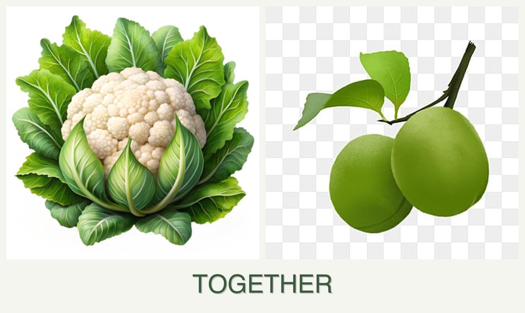 Can you plant cauliflower and plums together?