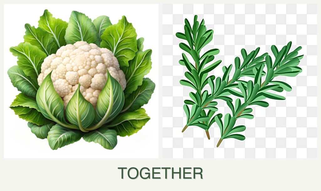 Can you plant cauliflower and rosemary together?