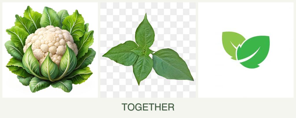 Can you plant cauliflower, basil and mint together?