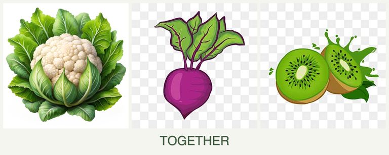 Can you plant cauliflower, beets and kiwi together?