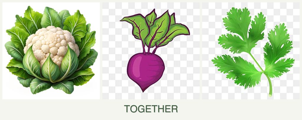 Can you plant cauliflower, beets and parsley together?