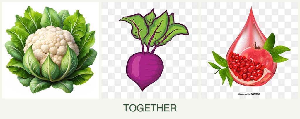 Can you plant cauliflower, beets and pomegranates together?