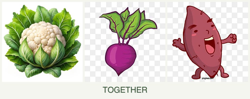 Can you plant cauliflower, beets and sweet potatoes together?