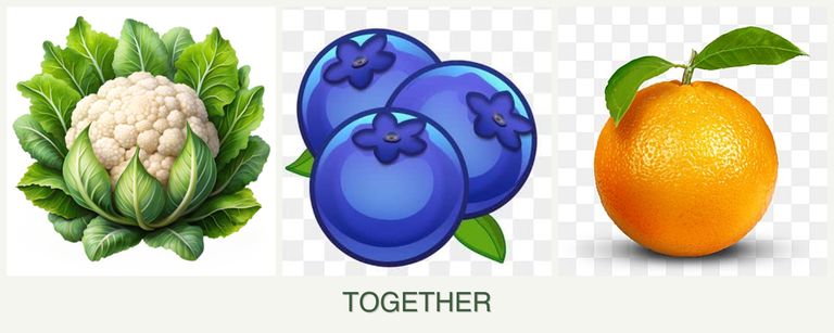Can you plant cauliflower, blueberries and oranges together?