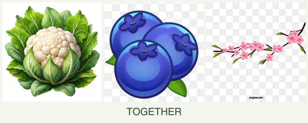 Can you plant cauliflower, blueberries and peaches together?