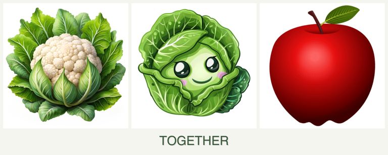 Can you plant cauliflower, cabbage and apples together?