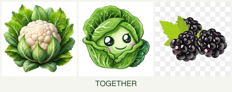 Can you plant cauliflower, cabbage and blackberries together?