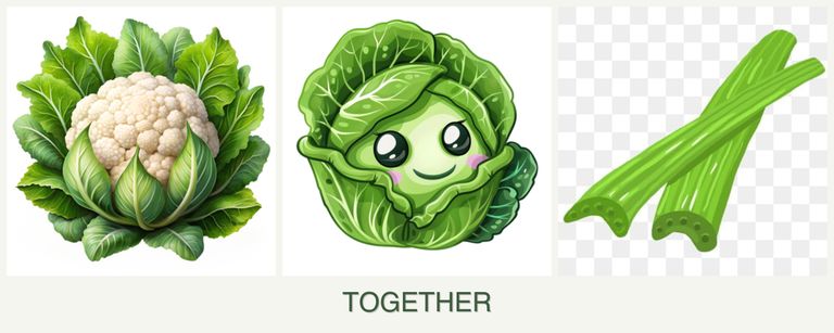 Can you plant cauliflower, cabbage and celery together?