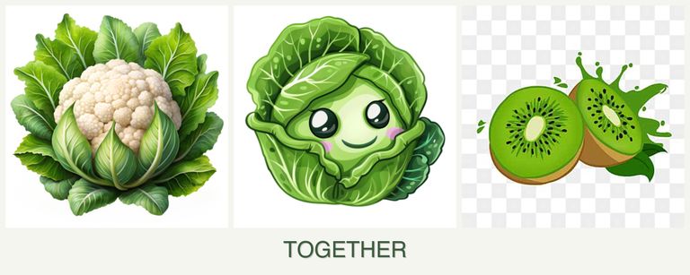 Can you plant cauliflower, cabbage and kiwi together?